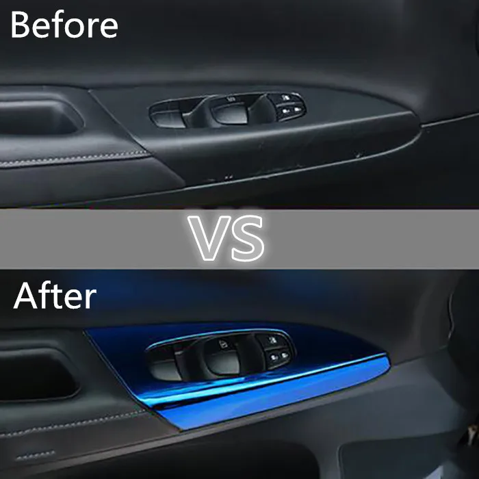 Нержавеющая сталь двери салона автомобиля подлокотник крышка окна подъемник