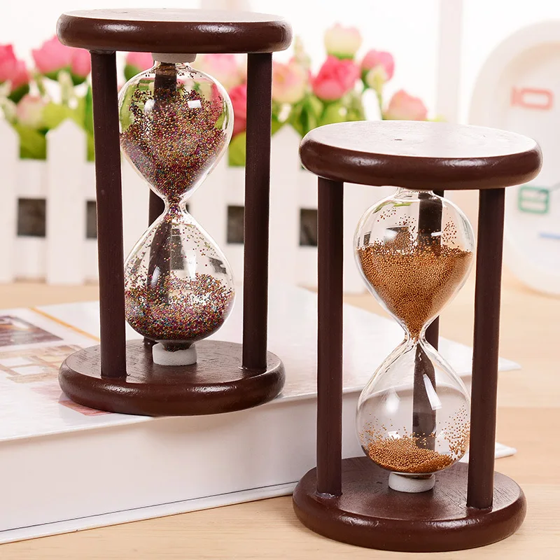 

DIY Vintage Hourglass Crafts Antique Style Sand Clock Calculagraph Brushing Make Tea Garden Ornaments Wood Saat Timer 7x7x12CM