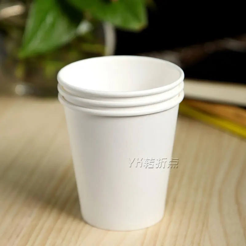 Одноразовые утепленные белые бумажные стаканчики 100 шт. 330 мл/10 унций чашка для