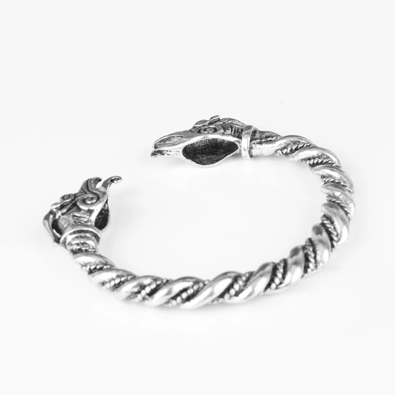 Dongsheng Jewelry браслет и древних цвет голова дракона Viking скандинавской ювелирные