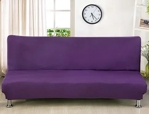 Deep Purple 150-190 см Твердый чехол для дивана без подлокотника большой эластичный серый чехол для дивана анти-клещи все включено сплошной цвет простой диван-Чехол - Цвет: Deep Purple