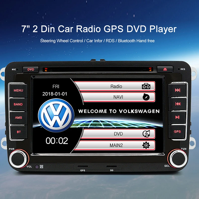 Junsun 2 Din 7 &quotавтомобильный DVD Радио мультимедийный плеер для Seat Leon 2005 2006 2007 2011 VW Skoda