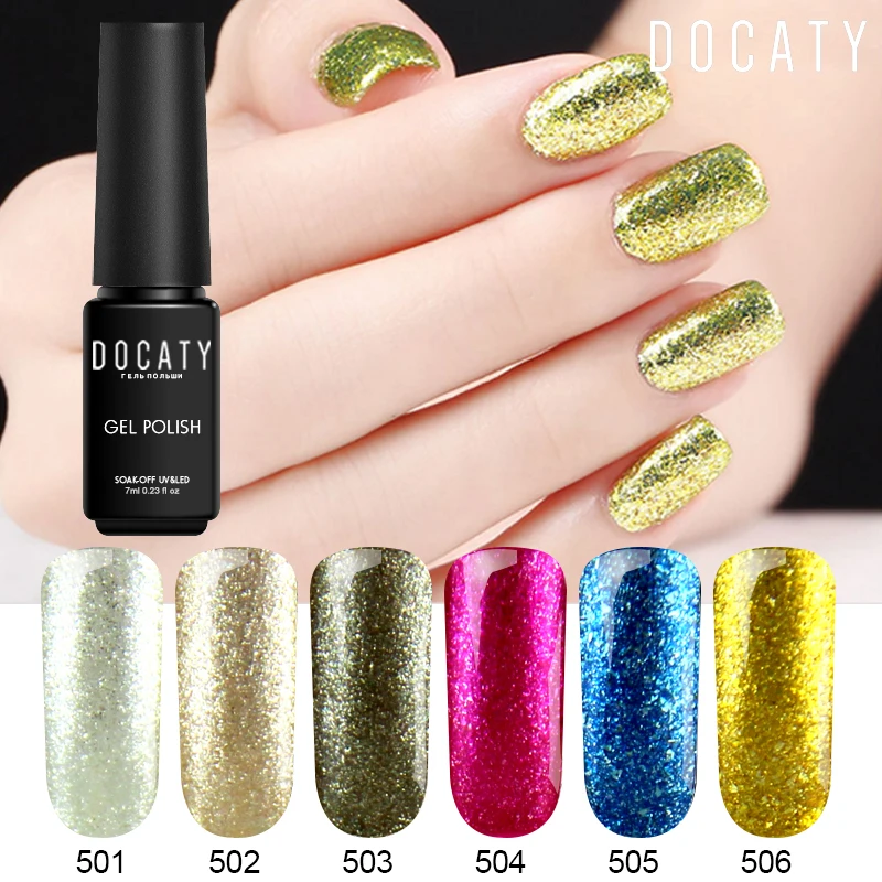Docaty Platinum 12 цветов Гель лак для ногтей полуперманентный УФ отмачиваемый полигель