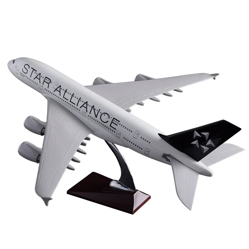 45 см смолы с трёхмерными чертёжами A380 Star Alliance модель самолета Аэробус