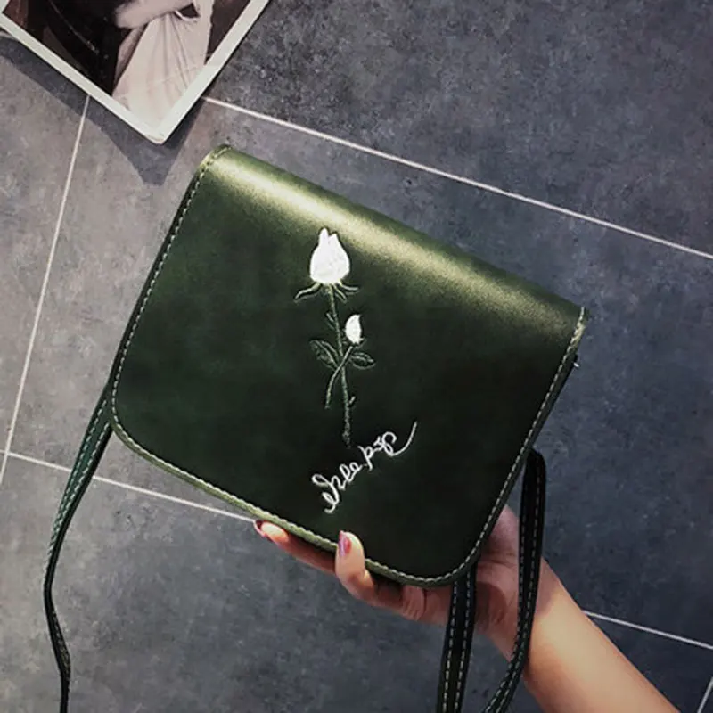 2018 осень новая Женская Вышивка маленькая квадратная сумка Взрывные Модели плечо