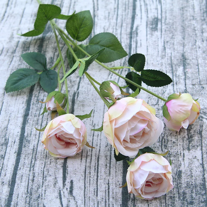 IB Искусственные розы цветок 1 букет 6 головок Свадебный невесты Вечерние домашний