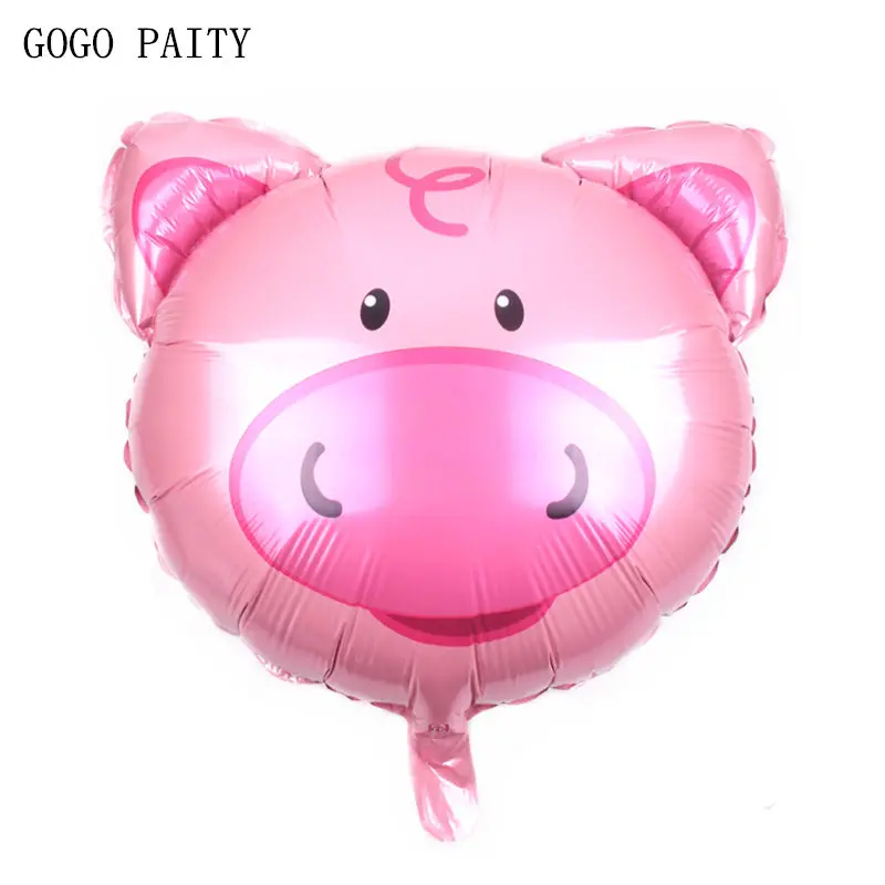 GOGO PAITY Новая форма головы свиньи Алюминиевая Пленка воздушный шар Праздничная