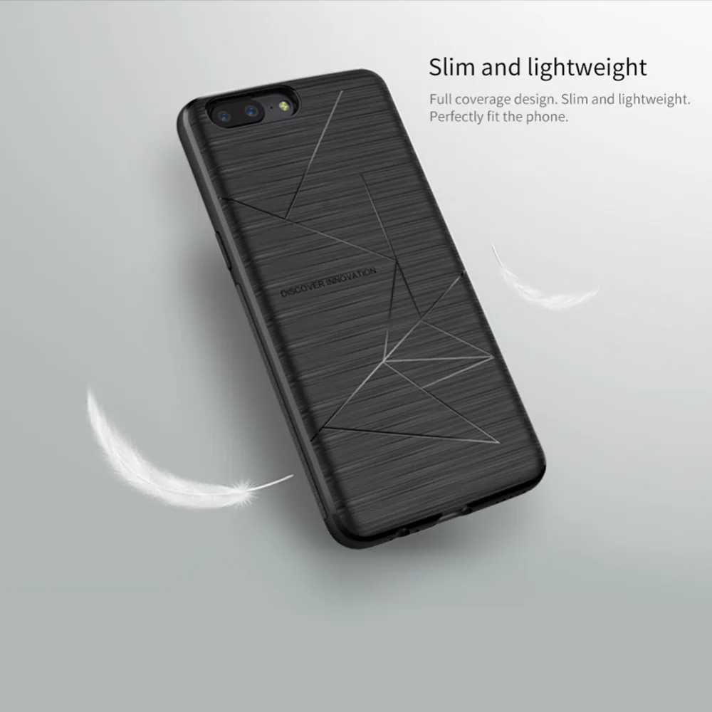 NILLKIN one plus 5 чехол+ приемник QI беспроводной зарядный приемник задняя крышка совместимый магнитный держатель телефона oneplus 5