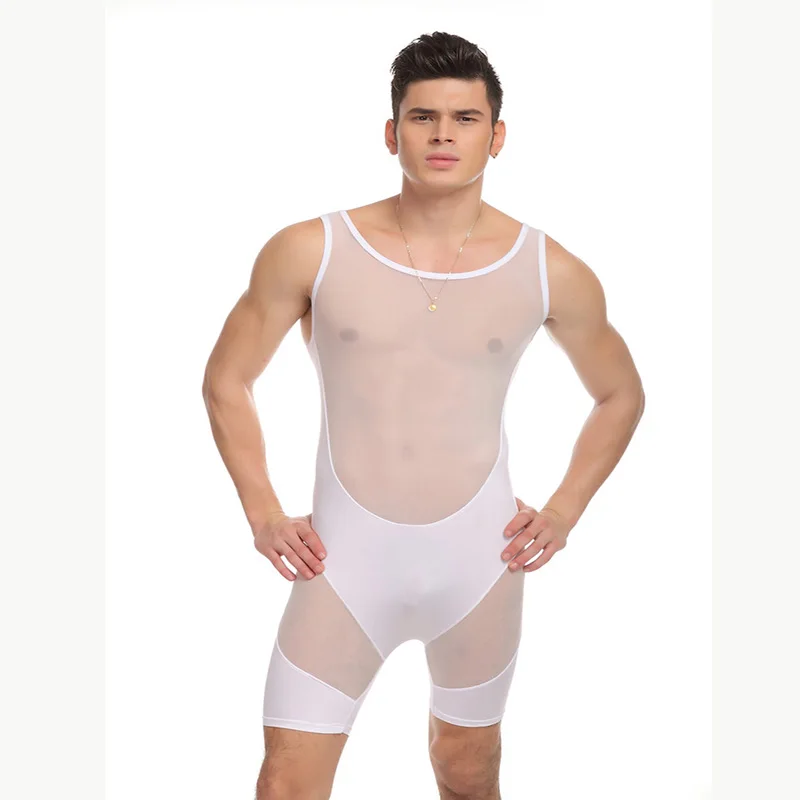 Мужская спортивная одежда сексуальный дышащий купальный костюм однотонный