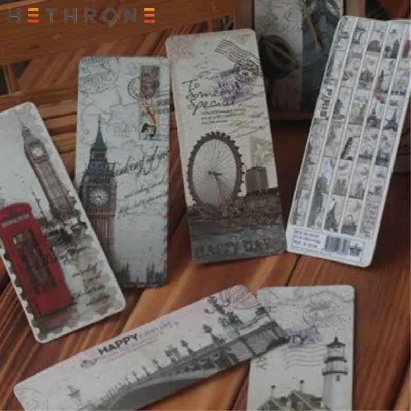 Hethrone 30 шт. винтажная Европейская декорация Эйфелева башня Лондон бумажная
