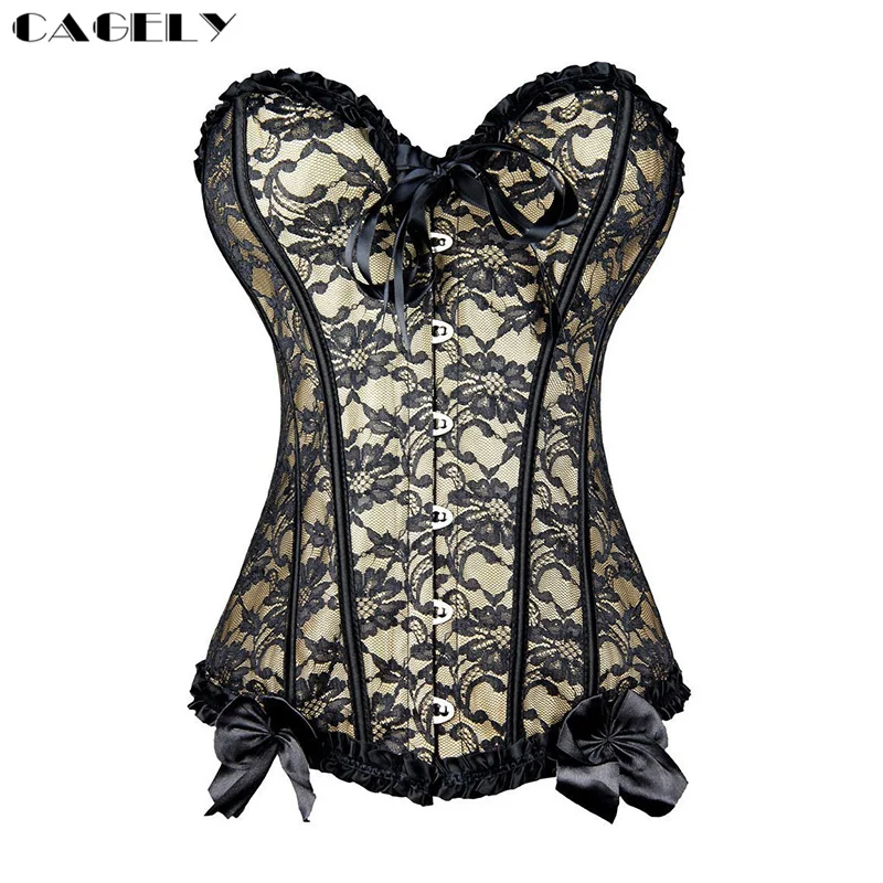 Женский сексуальный корсет с косточками Бюстье на шнуровке топ приталенная