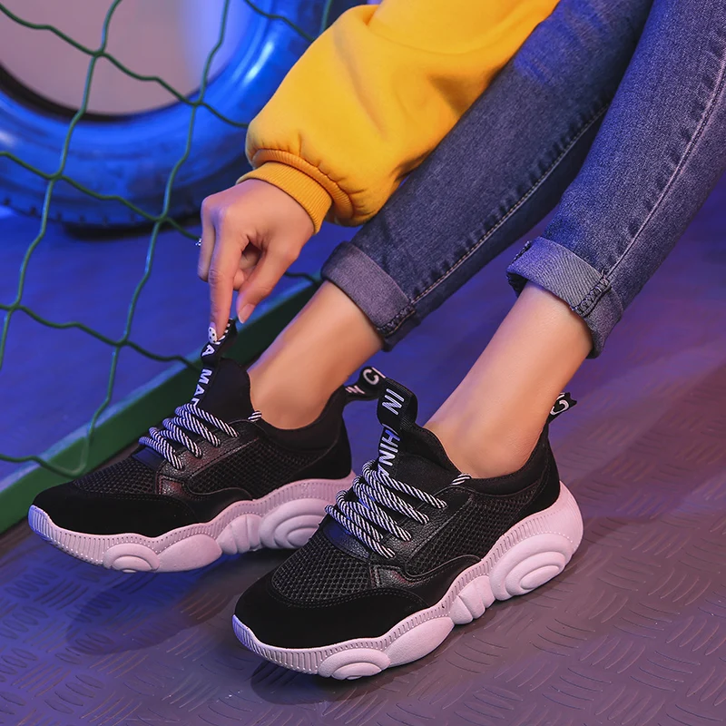 New Women Sneakers 2019 Spring Fashion runing Shoes Platform Mesh Ladies Trainers zapatos de mujer SX-02 | Спорт и развлечения
