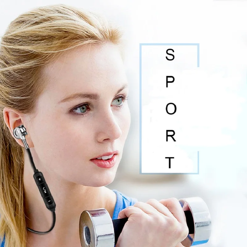 BX4 наушники шейные беспроводные Bluetooth спортивные с микрофоном для телефона iPhone