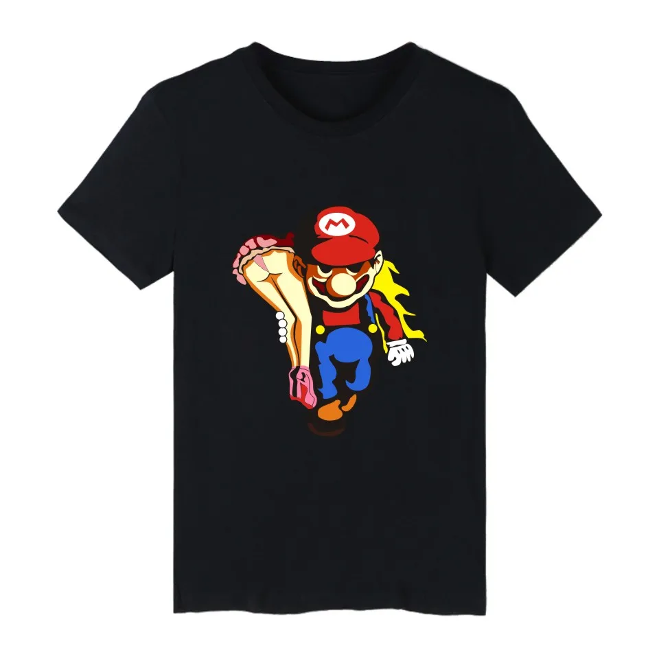 Super MarioRun/забавная футболка с короткими рукавами летняя героями мультфильмов
