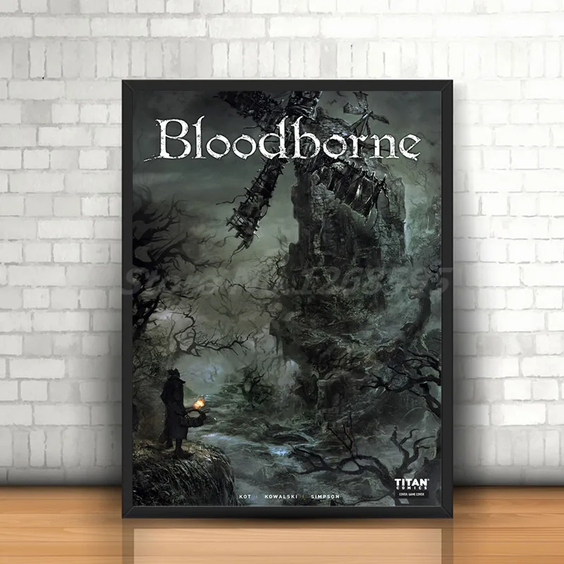 Игра Bloodborne Обложка HD стеновое Искусство Холст плакат и печать холст Картина