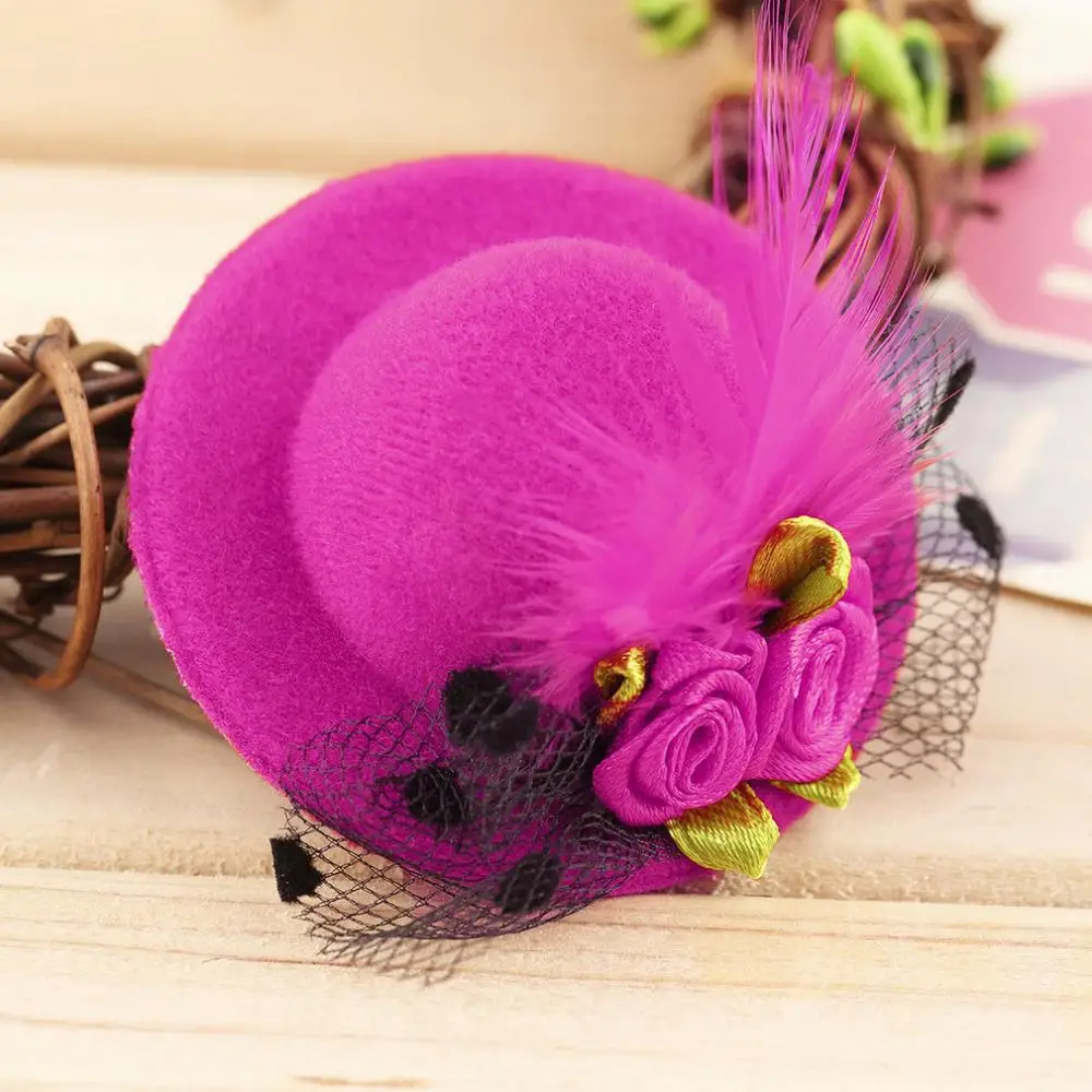 100% New Popular Hot Selling Cute Children Kid Girl Mini Hat Style Head Hair Clip Party Decor Accessories | Детская одежда и обувь