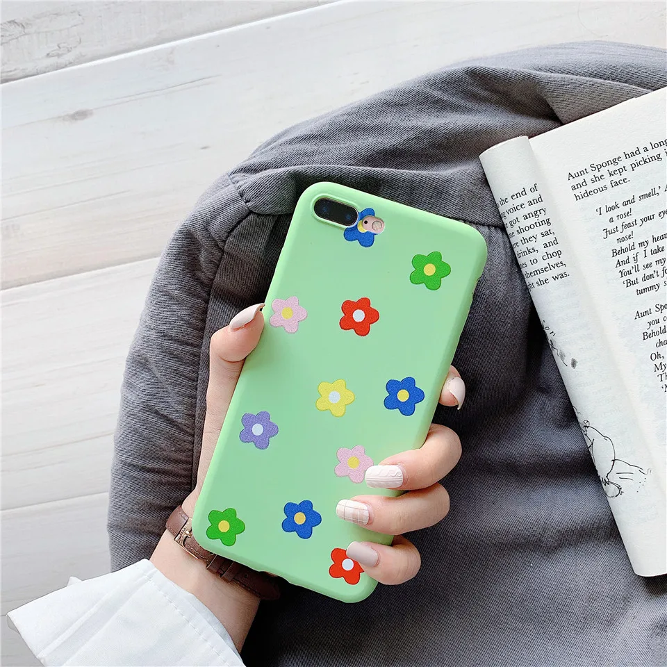 Чехол для XiaoMi 9 8 SE чехол мягкий тонкий милый Матовая мультфильм цветочным узором