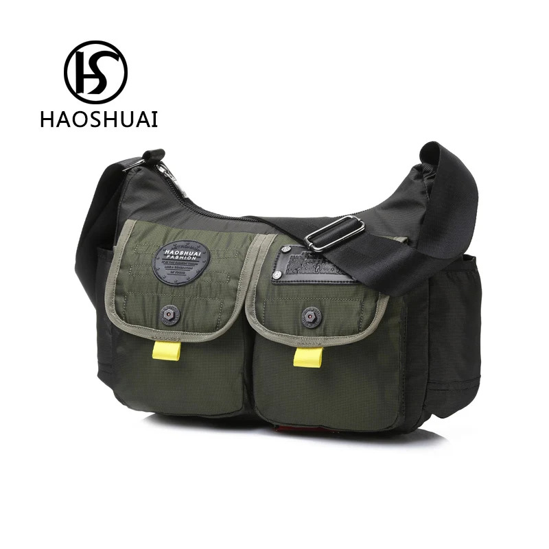 Модные сумки для мальчиков водонепроницаемая нейлоновая тканевая сумка через