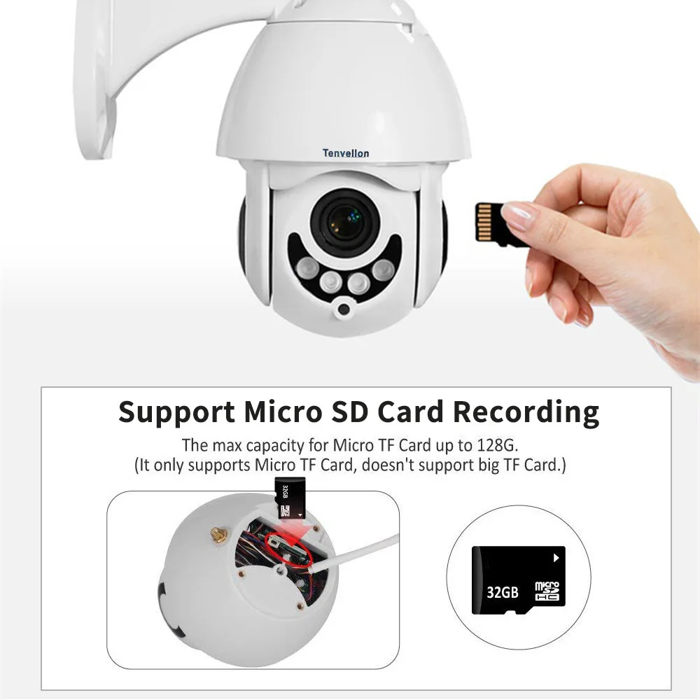 Wi Fi ip камера Full HD 1080 P Беспроводная Проводная PTZ наружная скорость купольная
