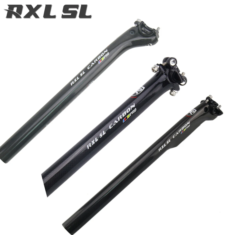 RXL SL cycleseat Post Carbon MTB 27 2/30 8 мм 3K глянцевый 350/400 Черный Сверхлегкий полностью