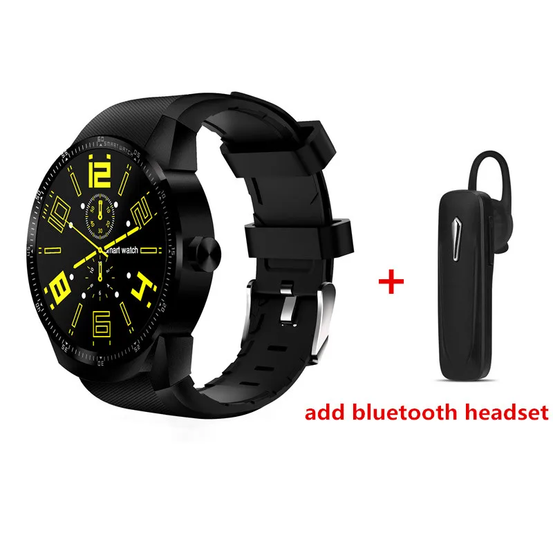 black add M163 Спортивные Смарт-часы K98H 3g, монитор сердечного ритма, WiFi, gps, смарт-часы для мужчин, 1,33 дюймов, часы PK KW88 X100, Android IOS - Цвет: black add M163
