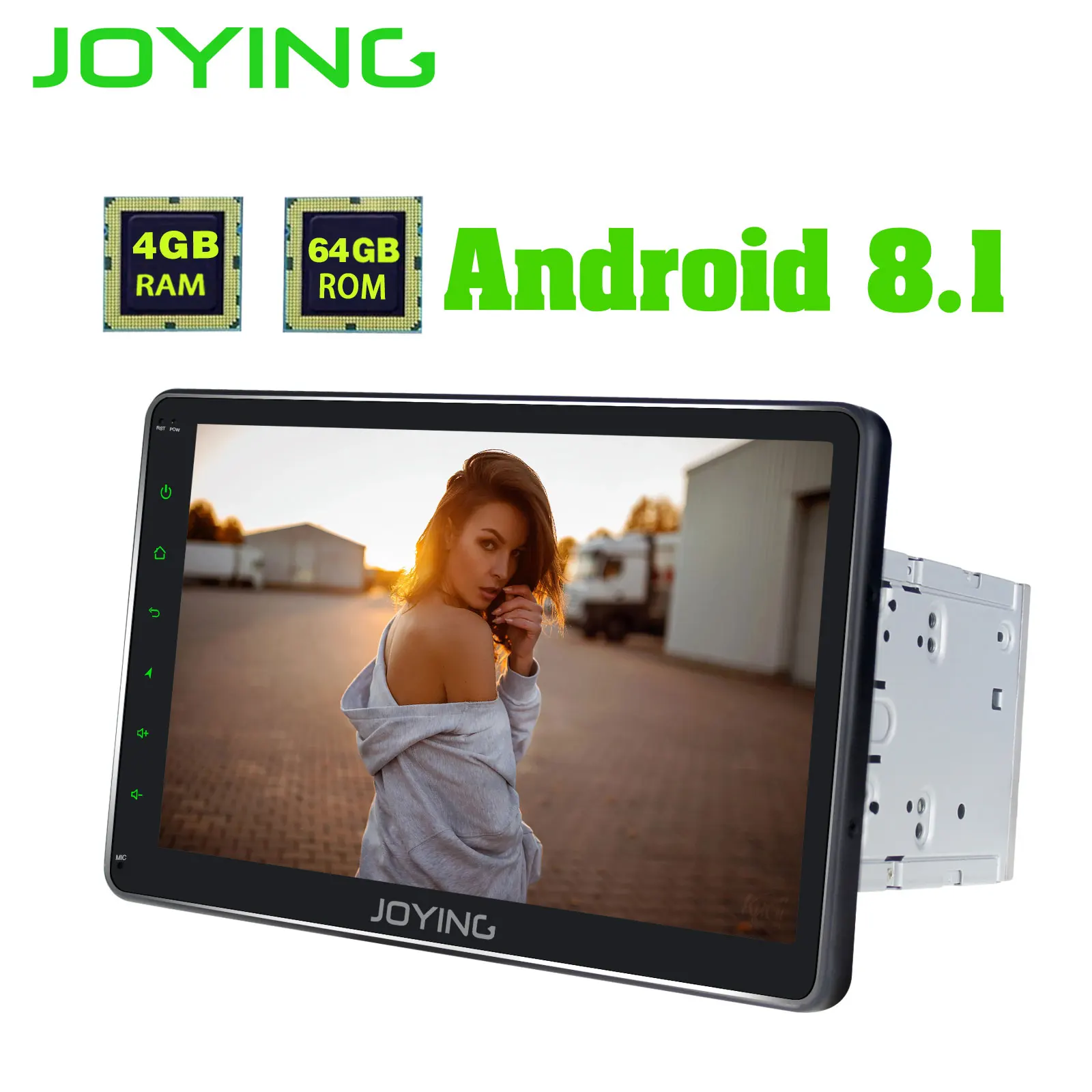 Автомобильный радиоприемник Android 8 1 2 din Восьмиядерный процессор 4 Гб + 64 ГБ 10 дюйма