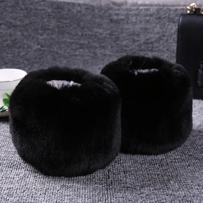black Модные женские аксессуары, одежда, гетры, манжеты, чистый сон, ложные манжеты, негабаритные, искусственный кроличий мех, манжеты, браслет из волос на запястье - Цвет: black