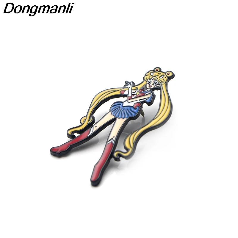 P3224 Dongmanli Moon Girl металлические эмалевые булавки и броши для женщин мужчин булавка
