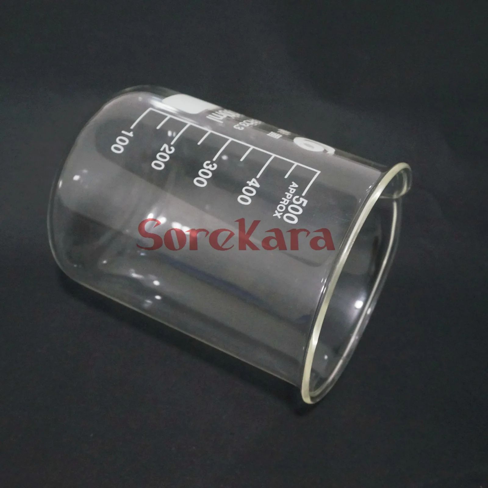 500ml Low Form Beaker Chemistry Laboratory Borosilicate Glass Transparent Thickened with spout | Канцтовары для офиса и дома