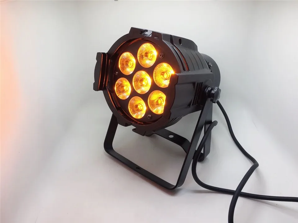 Светодиодный Миниатюрный алюминиевый Точечный светильник 7x18 Вт RGBWA + УФ 6 в 1