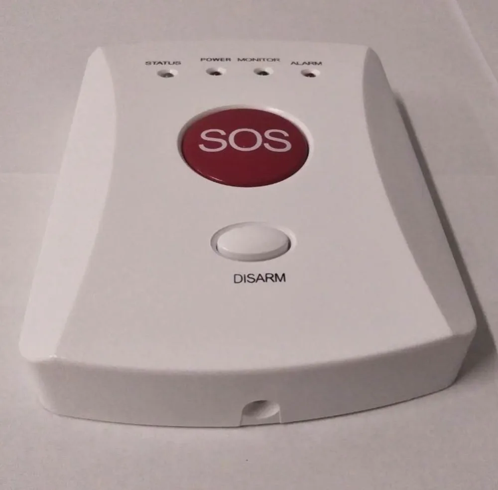 Белая Беспроводная GSM SMS SOS кнопочная панель один ключ тревожный для пожилых детей аварийная система охранной сигнализации для дома 007EG 433 МГц