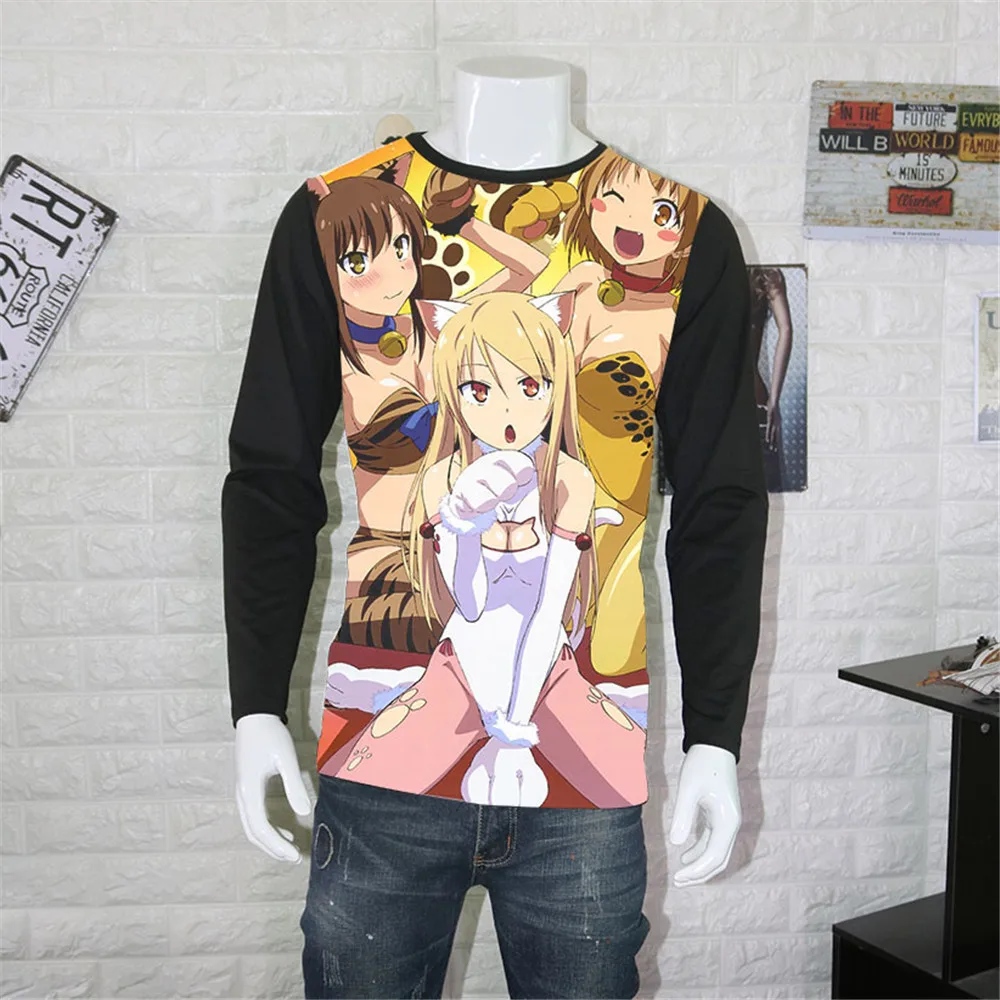 Косплэй аниме унисекс футболки кошечка из футболка Sakurasou sakura Су нет домашних