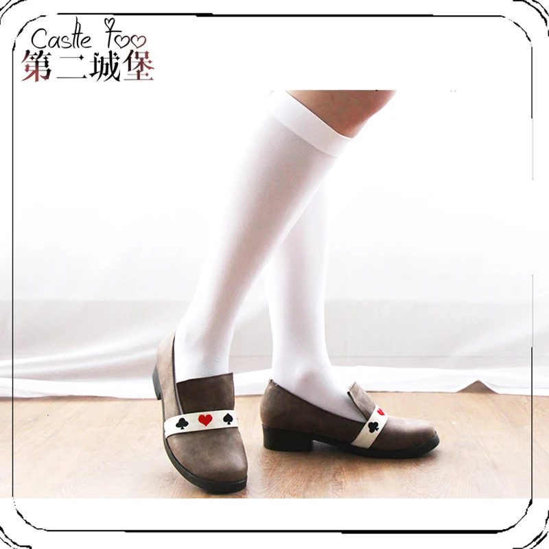 Lolita Shoes Women Casual Fashion Black gothic Pumps Thin Heels Poker Prince Cosplay High | Тематическая одежда и униформа