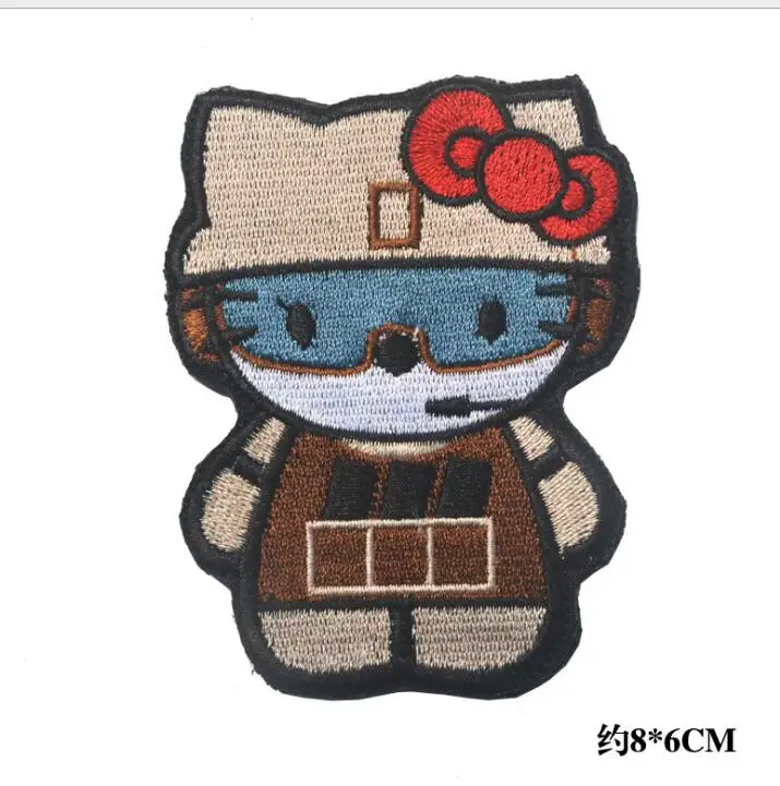 M Вышивка значок военный веер тактический стиль герои мультфильмов/hello kitty/армейский значок ручной Швейные наружные аксессуары - Цвет: M