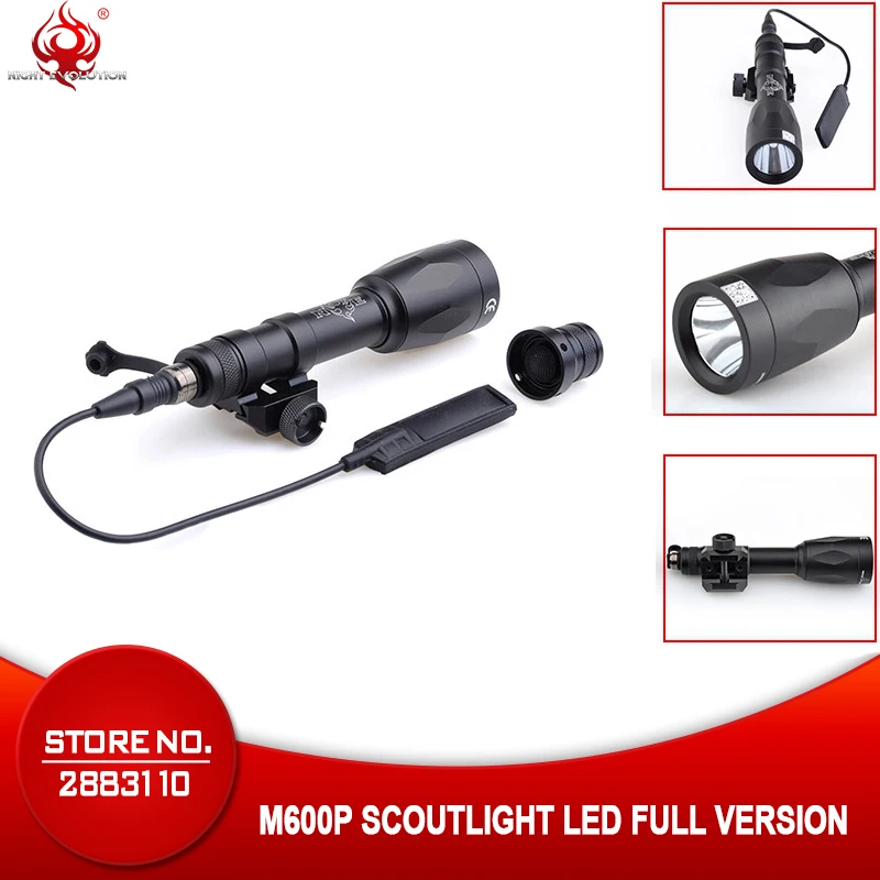 Night Evolution тактический фонарик M600P сильный Скаут фонарь для ружья светодиодный оружие обороны травмы лазер 679 люмен страйкбол лампа NE04027