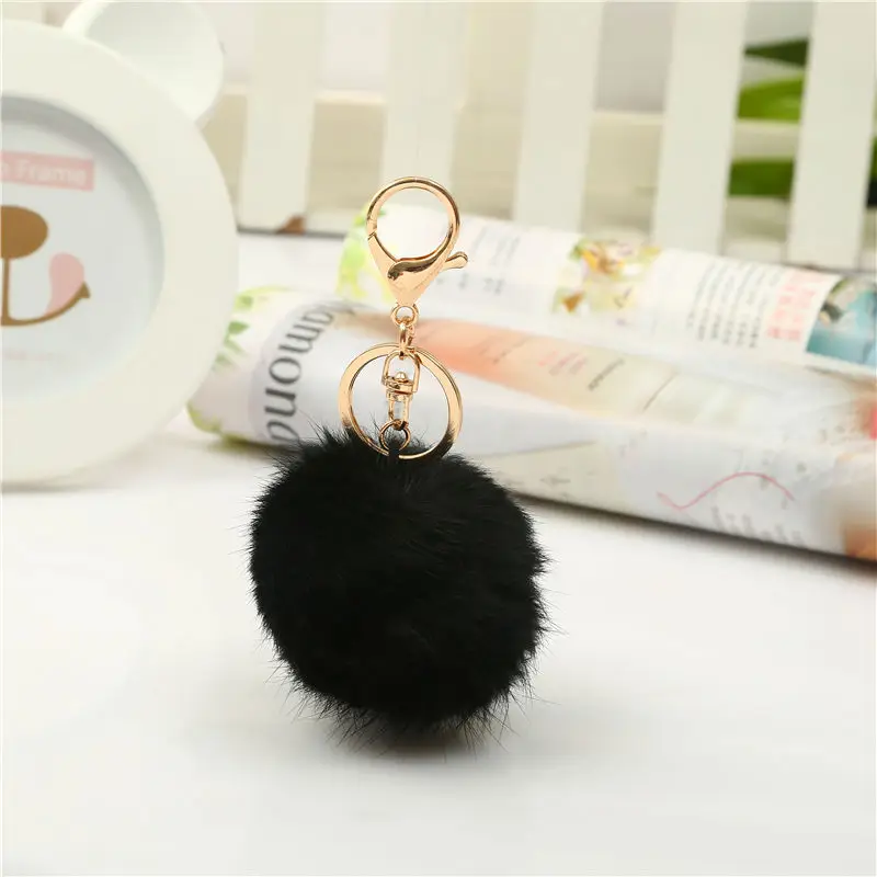 Брелок для ключей из искусственного кроличьего меха 8/10 см|bag pendant|rabbit fur key chainfur chain