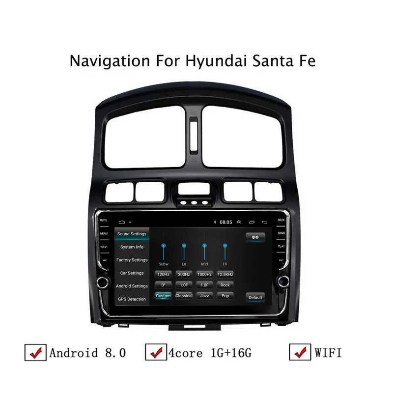9 &quotAndroid 8 1 Автомобильный gps навигатор для hyundai Santa Fe 2006 2007 2008 2009 2010 2011-2015