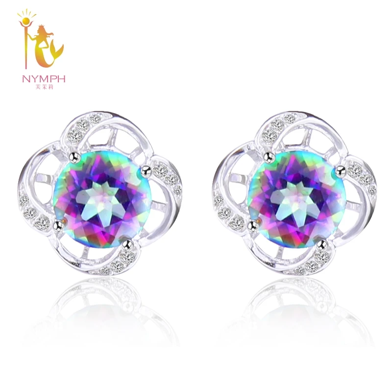 Женские серьги из серебра 925 пробы с мистик топазом|earrings for|earrings for womenearrings women |