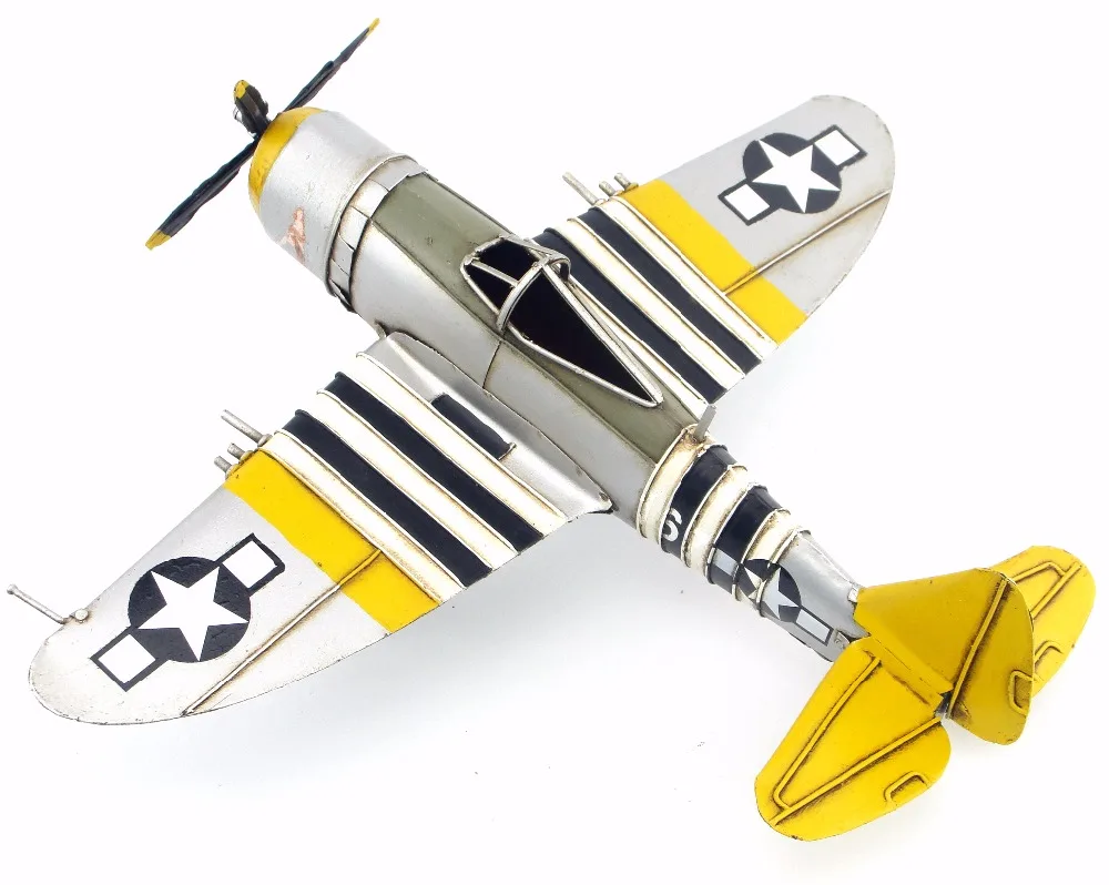 Античный оловянный самолет P-47 истребитель Thunderbolt украшения ручной работы модель самолета аксессуары для мебели домашний Декор подарок