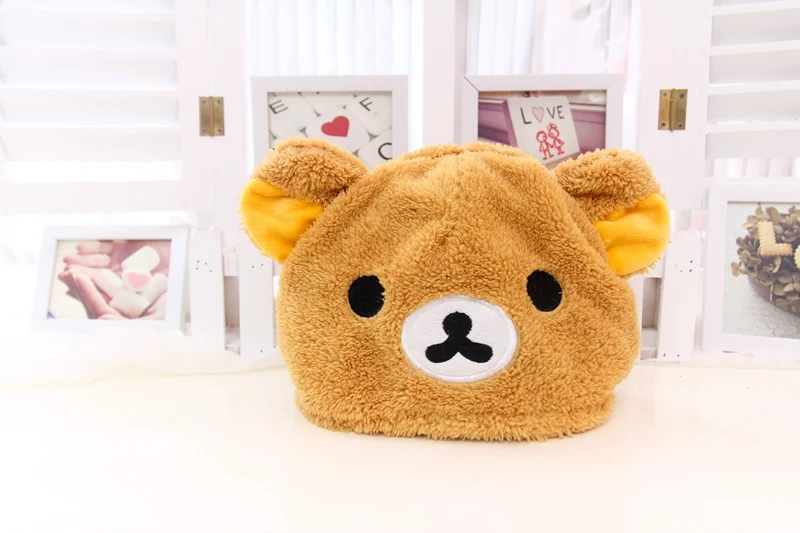 Rilakkuma плюшевая кавайная игрушка панда шляпа головные уборы согревают мягкие маленькие животные подарок для подруги подарок на день рождения