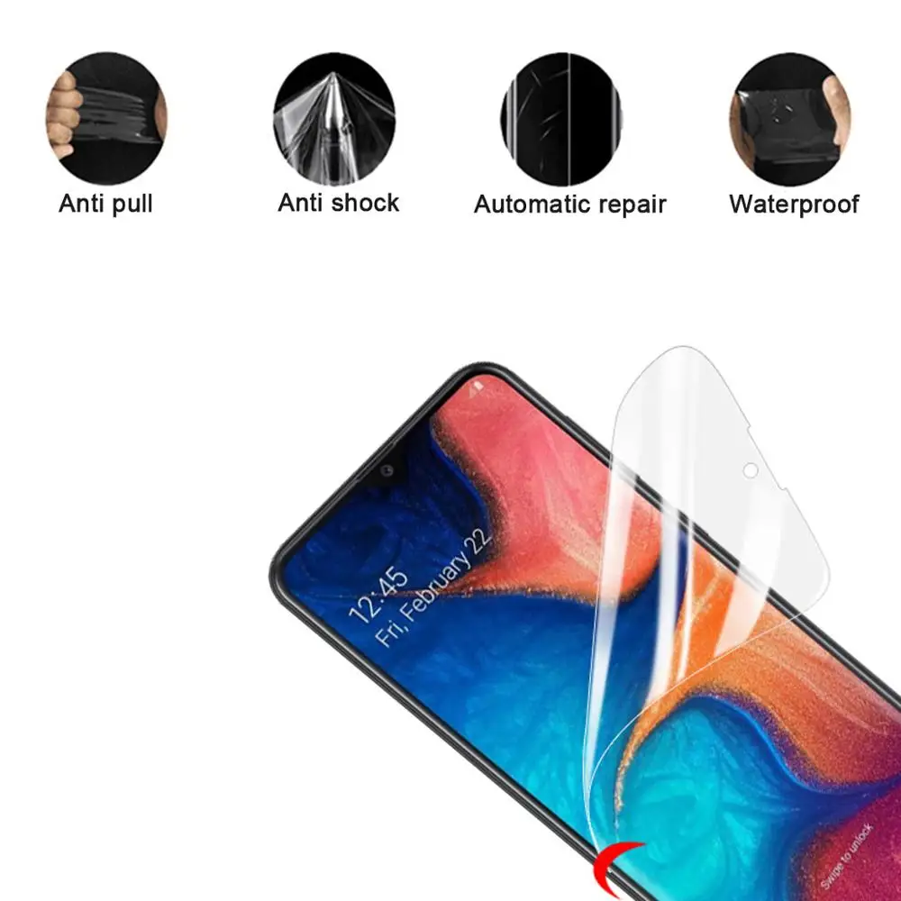 2 шт. передняя и задняя 9D мягкая Гидрогелевая пленка из ТПУ для Samsung Galaxy A70 A60 A50 A40 A30