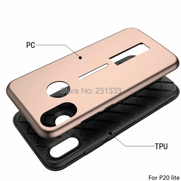 C-ku гибридный жесткий чехол для ПК из ТПУ Huawei P20 LITE PRO Y3 2018 Y6 Y9 P Smart Stand сменный