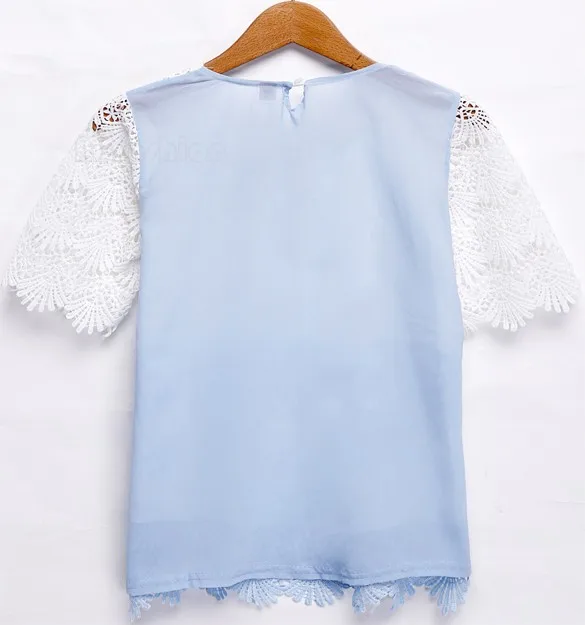 Blusas Femininas 2015 Women Shirt Lace Blouse Fashion Crochet Top Lady Blusa Princess Splicing Flower 25 |