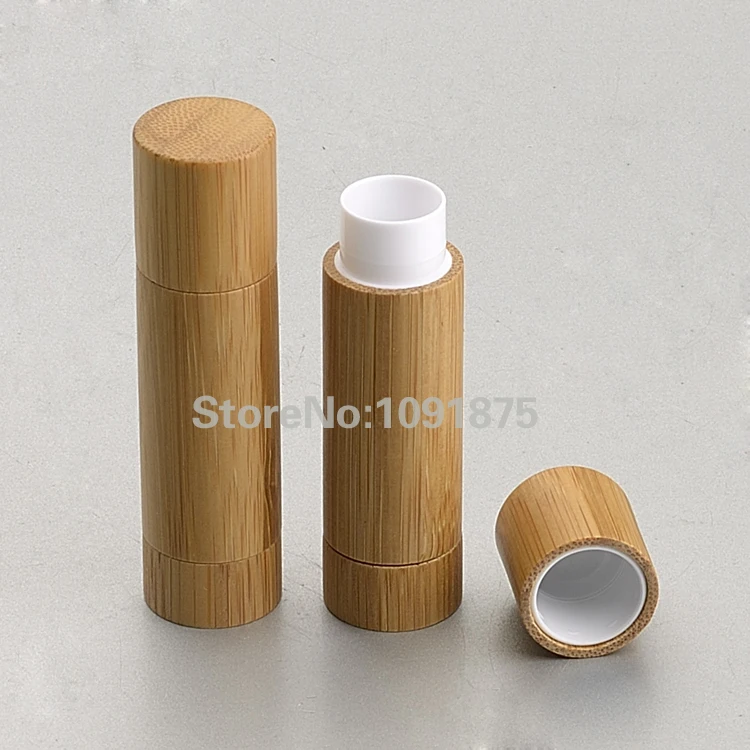 

Free shipping 50pc 5g bamboo empty lip gross container lipstick tube DIY container,5ml lip balm tubes bamboo lipstick tube