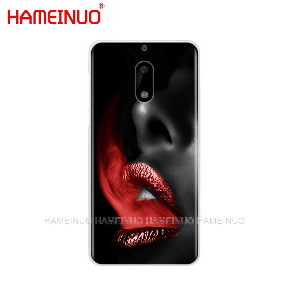 HAMEINUO роскошный корейский чехол для телефона с красными сексуальными губами