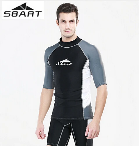 Мужской Быстросохнущий костюм для дайвинга SBART футболки с коротким рукавом