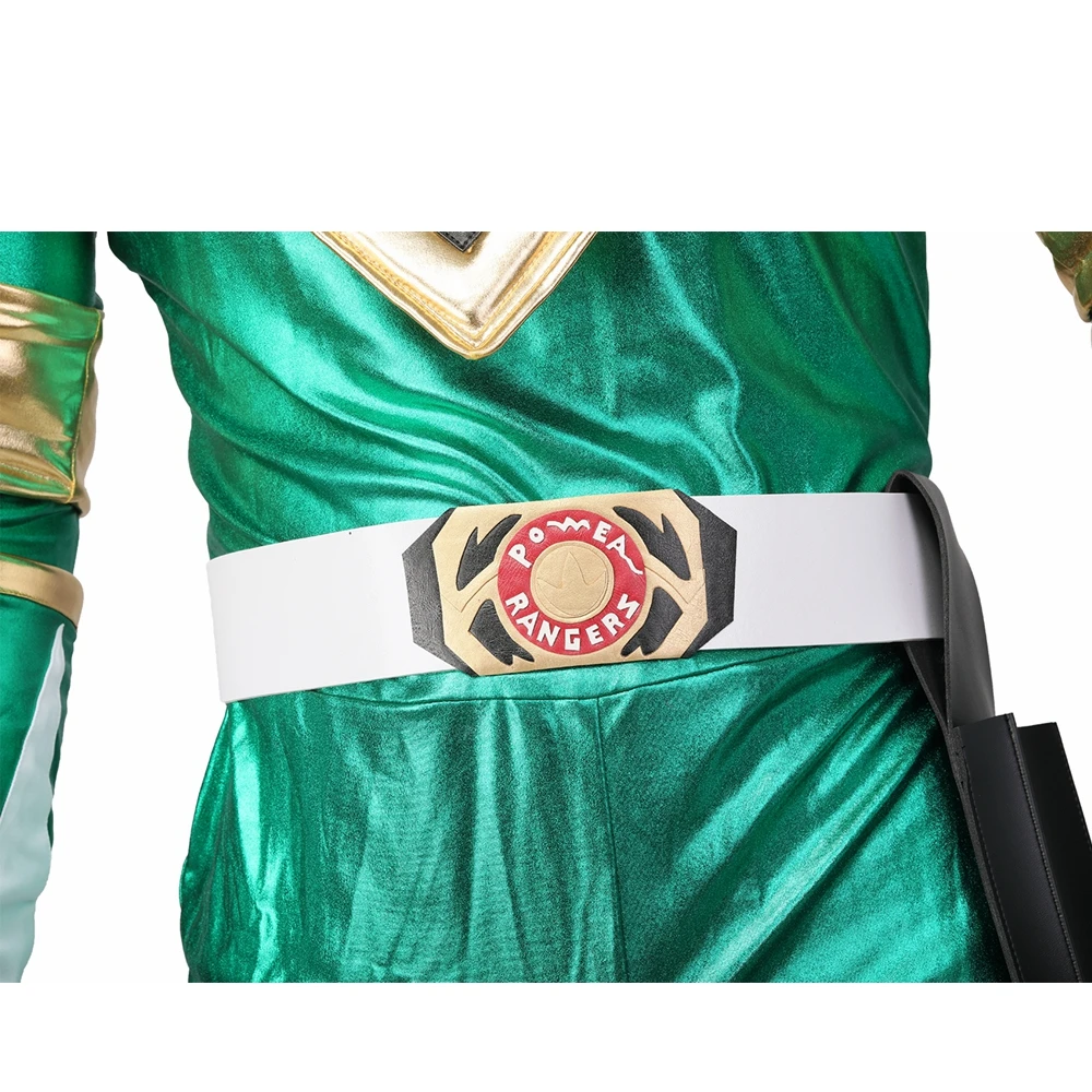 XCOSER Хэллоуин Косплэй могучий Morphin Green Ranger полный набор зеленый костюм из