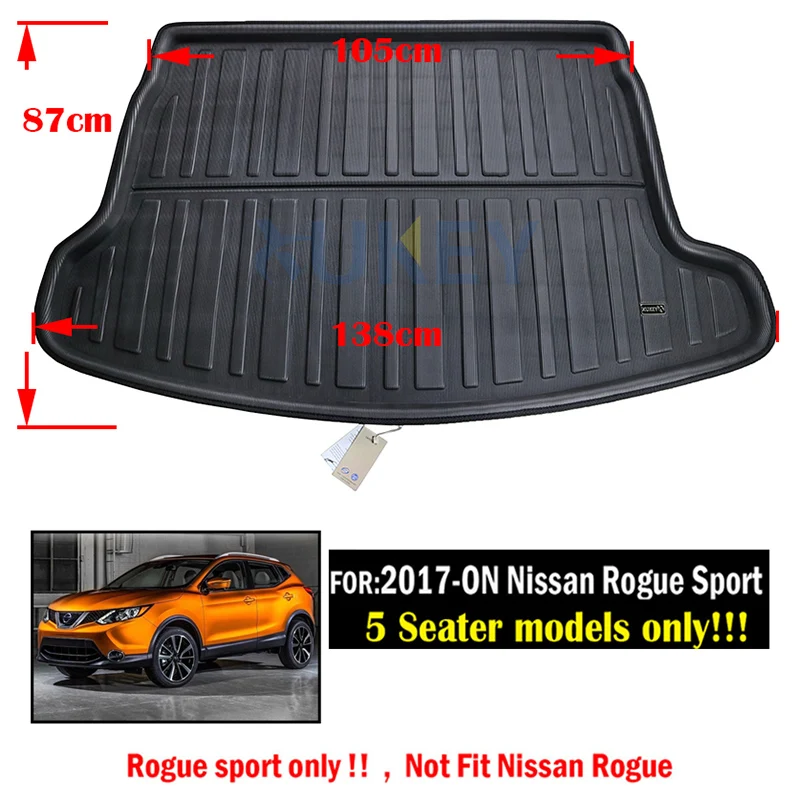 Rogue sport XUKEY грузовой лайнер лоток для Nissan Versa Almera Teana Altima Qashqai Dualis Murano Rogue Sport J10 J11 задний коврик багажника - Название цвета: Rogue sport