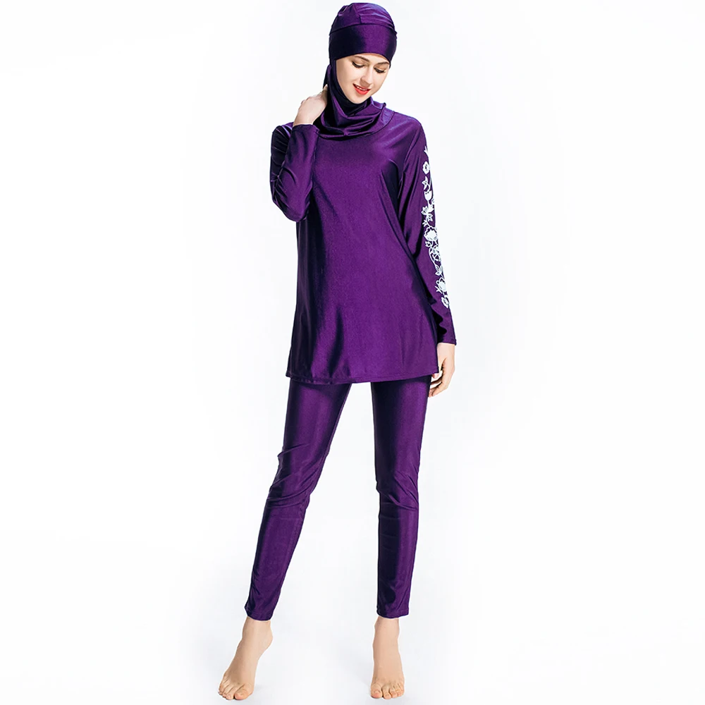 

YONGSEN Muslim Swimsuit Burkinis Plus Size Islamic Swimwear Women Full Face Hijab Bikinis for Women Girls 3 piece suit 2020