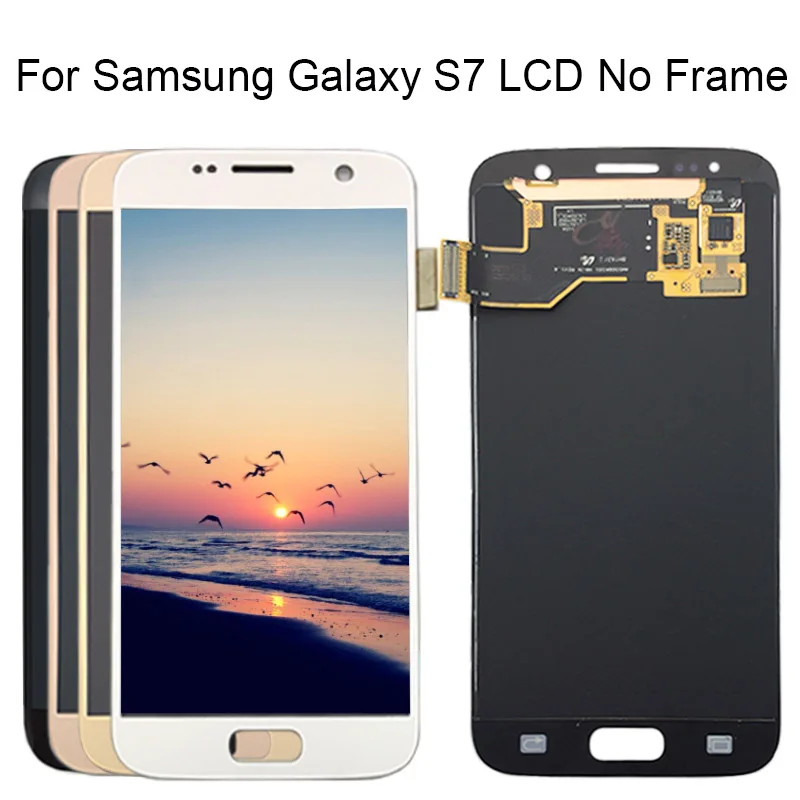 5 1 ''SUPER AMOLED сменный ЖК дисплей без рамки для SAMSUNG Galaxy S7 G930 G930F сенсорный экран